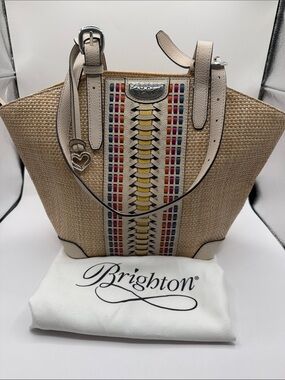 Brighton Andalusia Michaela Multi Color Straw Tote